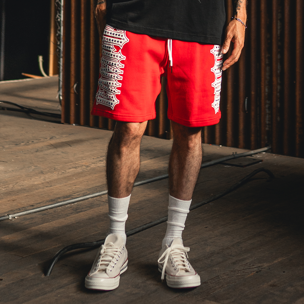 Vengeance Gemstone Sweat Shorts (Red)
